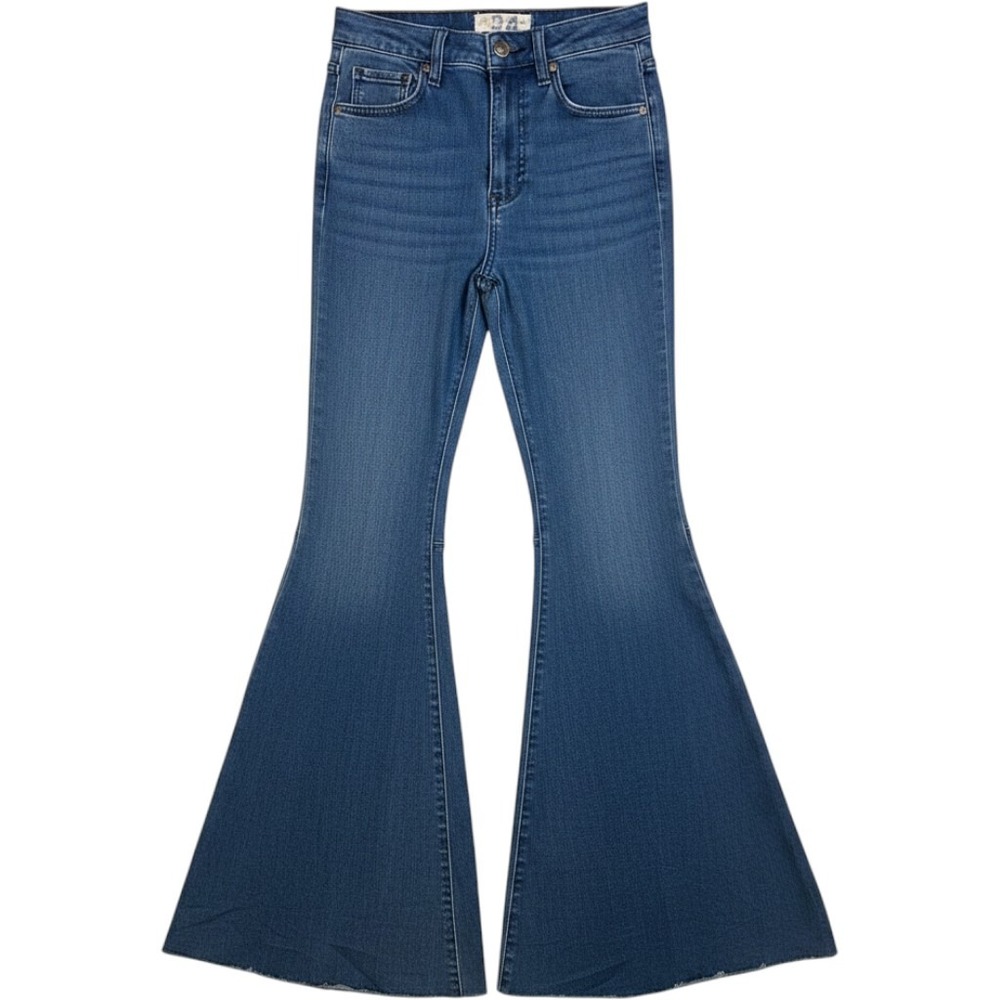 We The Free Just Float On Flare Jeans Womens 24 Bell Bottom Boho Western Indie